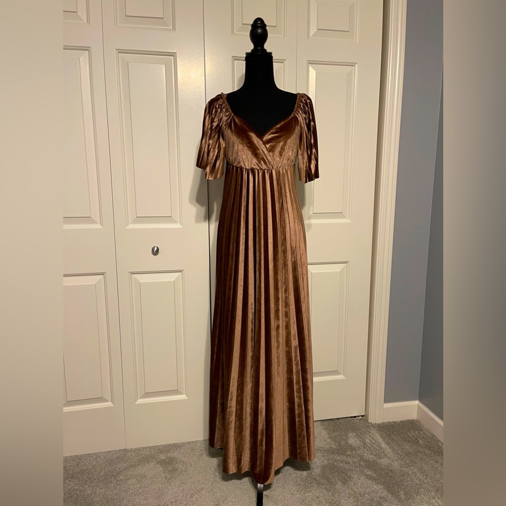 copper color asos dress